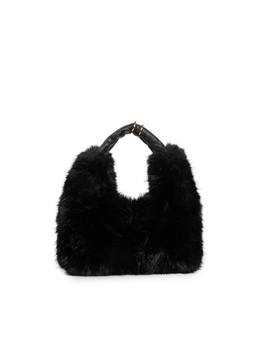 Borsa Hobo in faux fur Nero BLUGIRL | PF5007 T030022222